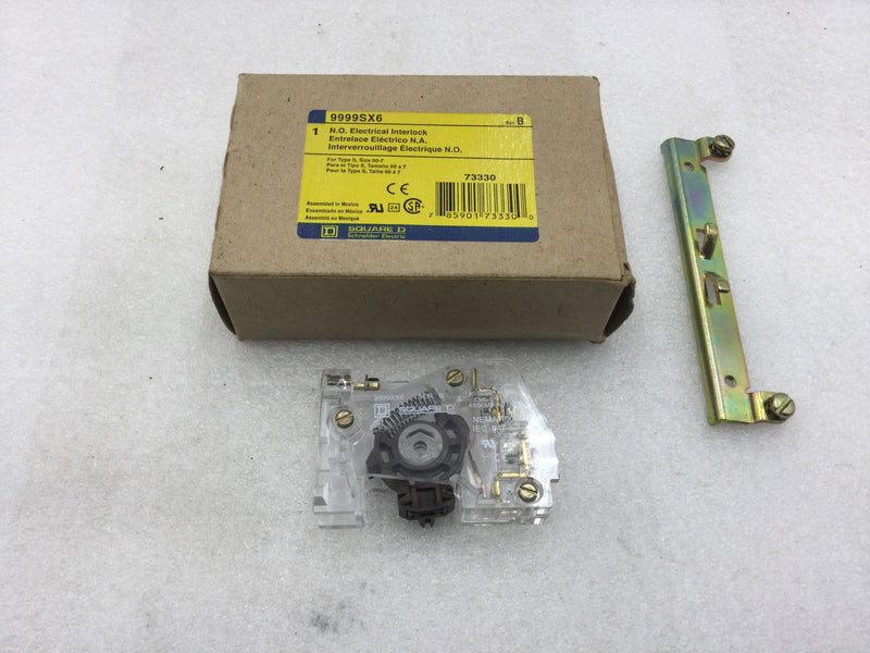 Square D 9999SX6 N.O. Electrical Interlock for Type S Contactors