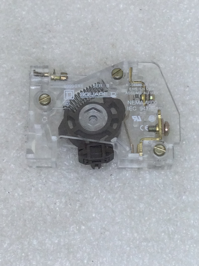 Square D 9999SX6 N.O. Electrical Interlock for Type S Contactors