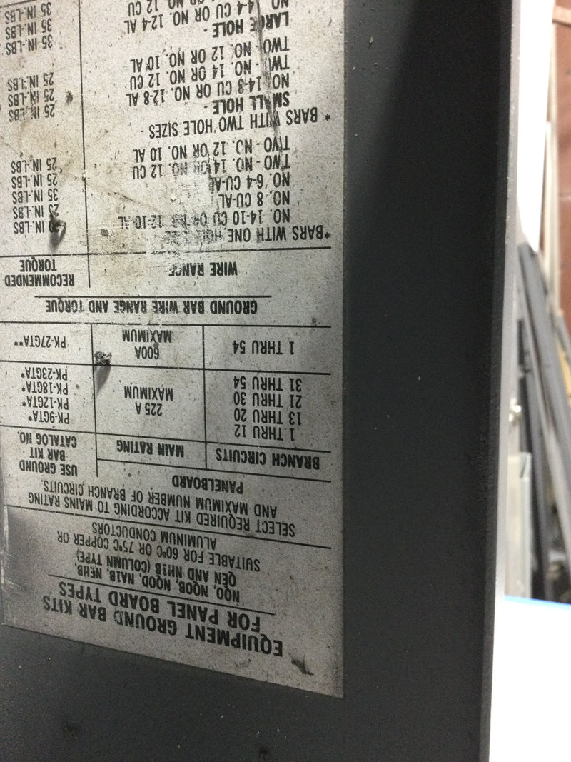 Square D MHC32SHR Type 1 NQOD Panel Board 100Amp 3 Phase 4 wire