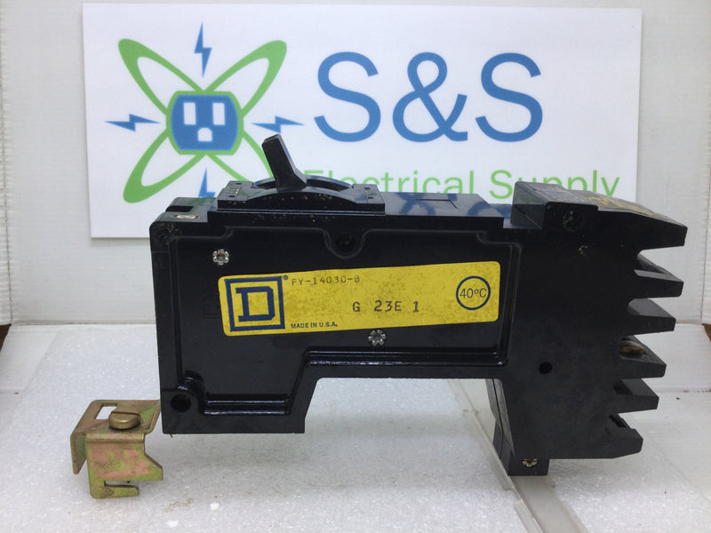 Square D FY14030A ,B, C 30 Amp 1 Pole 277v Type FY A Phase I Line Circuit Breaker