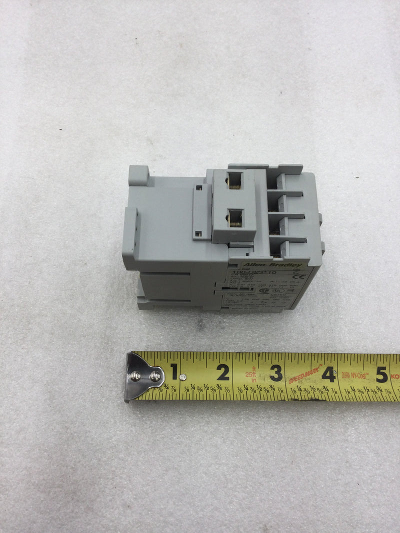 Allen-Bradley 100-C23D10 Magnetic Contactor 23 Amp 3 Pole 600 VAC 7.5 HP at 230 VAC IEC 60947