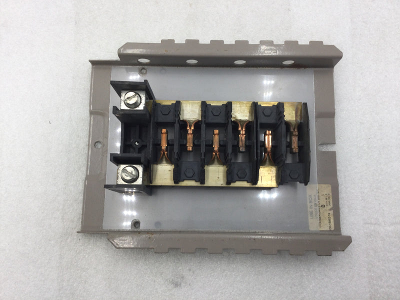 Eaton/Cutler Hammer 6 Space/12 Circuit 120/240 VAC 100 Amp MLO Guts Only 6" x 8"