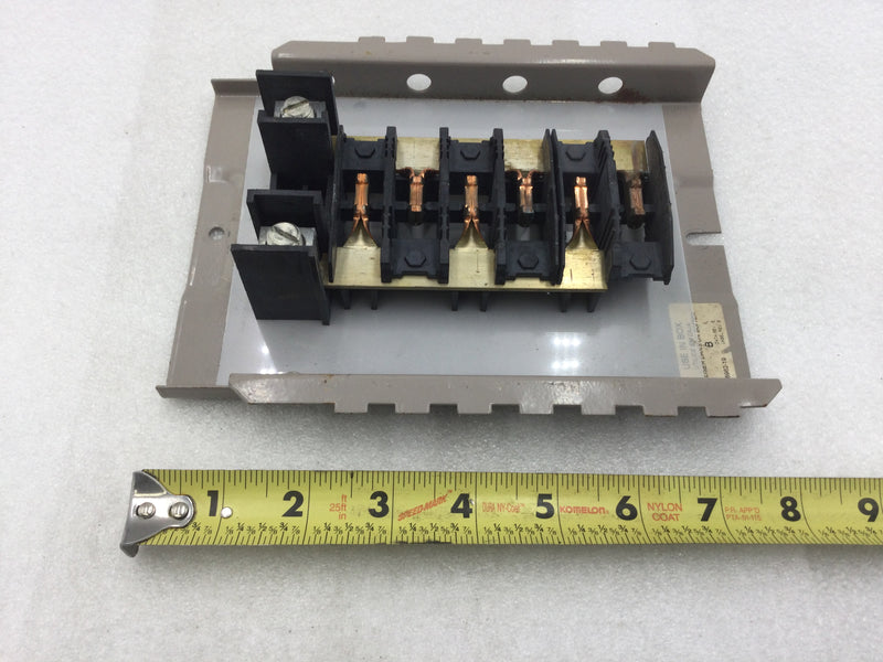 Eaton/Cutler Hammer 6 Space/12 Circuit 120/240 VAC 100 Amp MLO Guts Only 6" x 8"