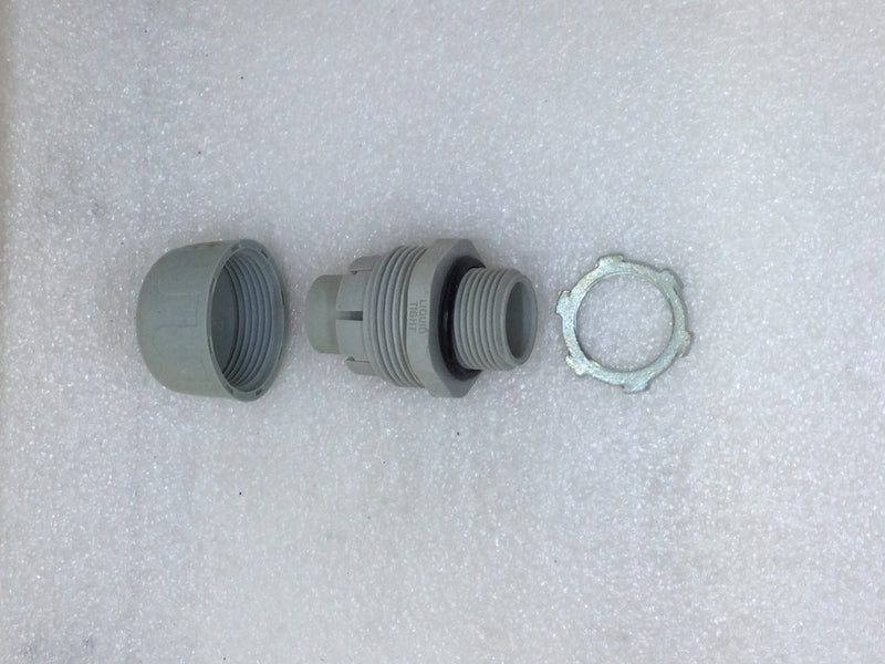 Spiraduct, INC 830-021P 3/4" One Piece Straight Push on Non-Metallic Liquid Tight Connector - FNCB Only - Package of 50