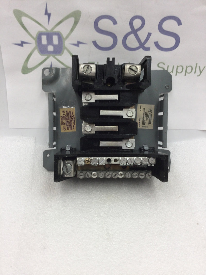 Square D QON8-16 4 Space 8 Circuit 100 Amp 120/240 VAC Guts Only 7" X 5.5"