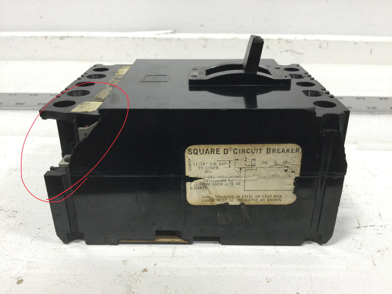 Square D FAL36015 15 Amp 3 Pole 600V Molded Case Circuit Breaker