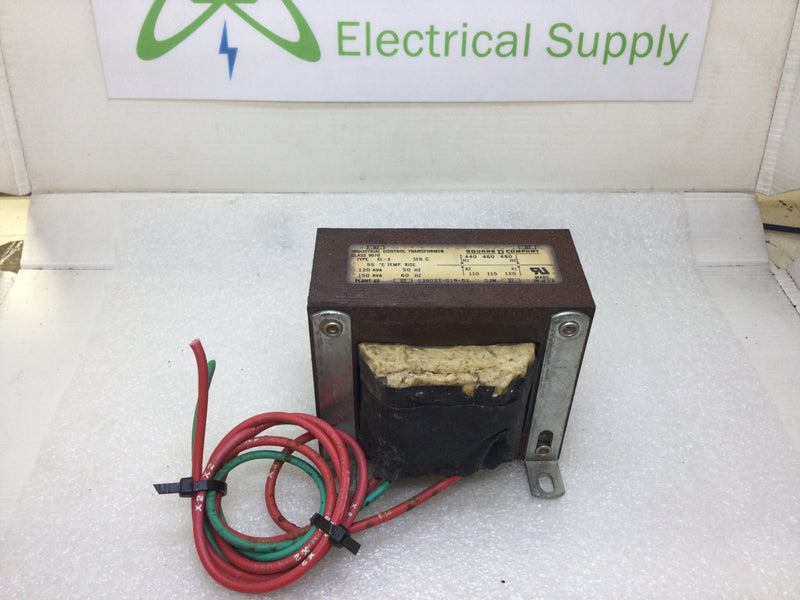 Square D 9070EL3 150 VA Industrial Control Transformer 480 VAC Primary 120 VAC Secondary