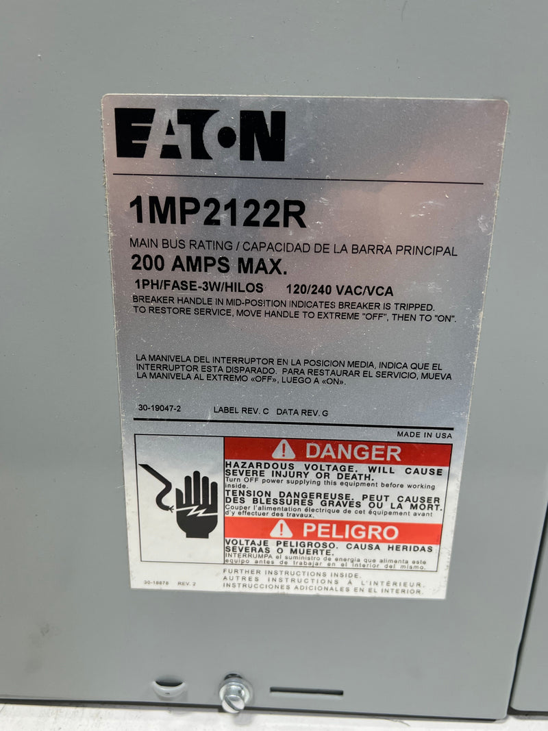 EATON 200 Amp 2-Gang Position 125A Meter Socket 1MP2122R EUSERC as WP2211 RING