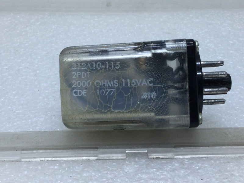 CDE/Cornell Dublier 312A10-115 Relay 2PDT 115VAC 2000OHMS 8-Pins