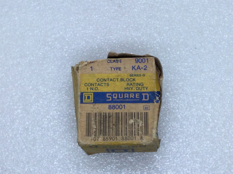 Square D 88001 Contact Block Type KA-2 Class 9001 Heavy Duty 600V Max.