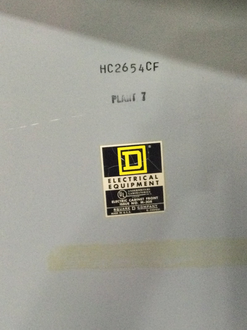 Square D NHIB-64468-4E1 225 Amp 277/480V 3 Phase 4 Wire NHIB Panelboard 53" x 26"