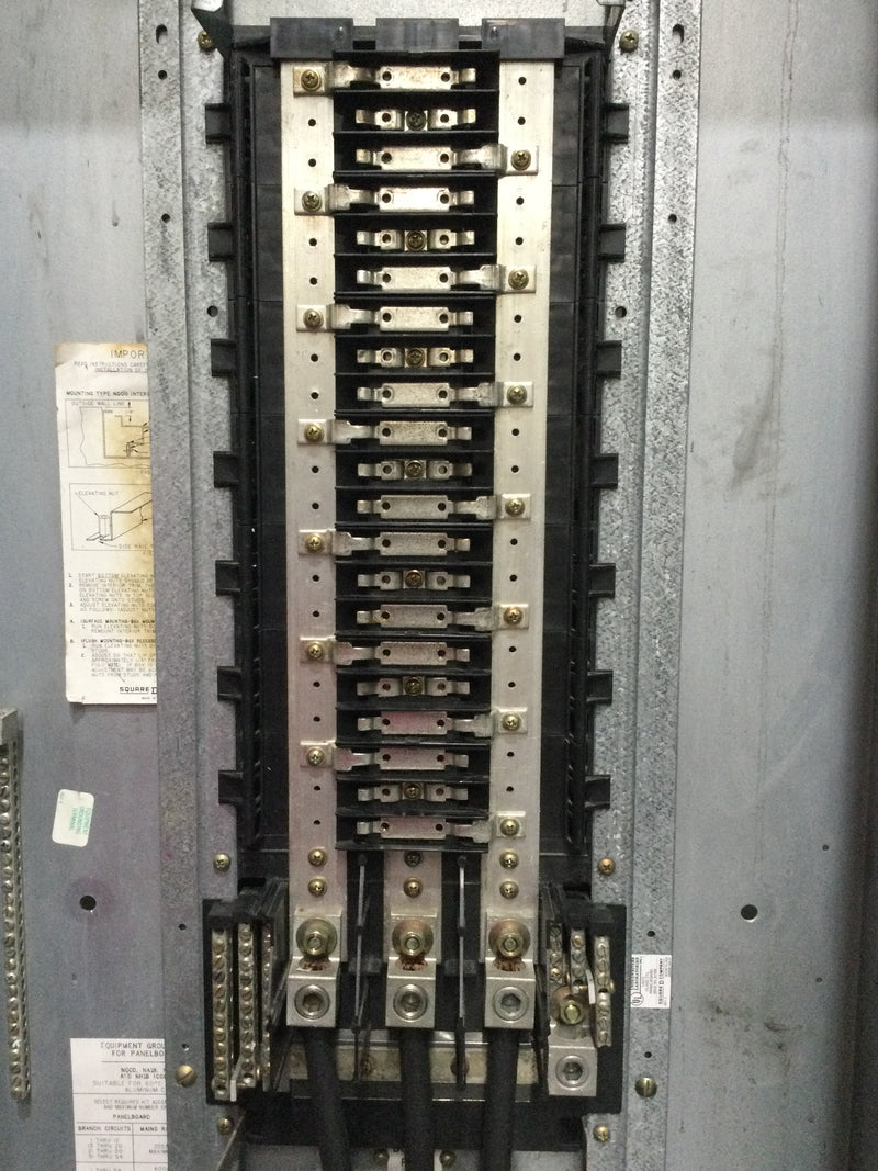 Square D NQOD442L225 225 Amp 3 Phase 4 Wire Series E2 Panelboard 50"x 20" w/Q2L3200 Circuit Breaker