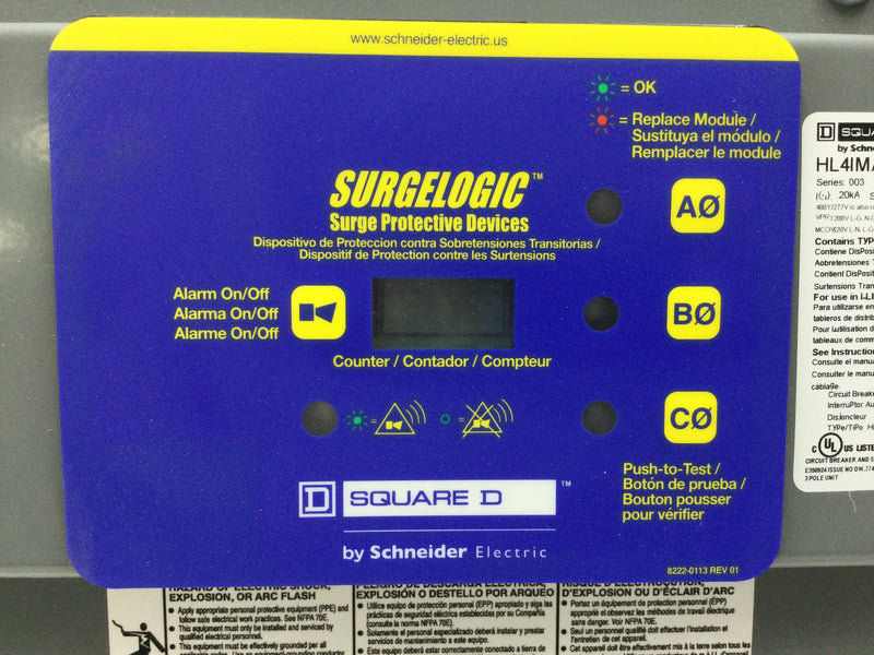 Square D HL4IMA12C Surge Logic I-Line Plug-On Surge Protective Device 480/277V 4-Wire