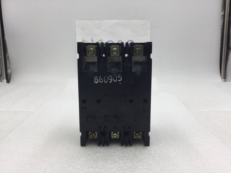 Westinghouse FB3025 25 Amp 3 Pole 600 VAC Molded Case Circuit Breaker