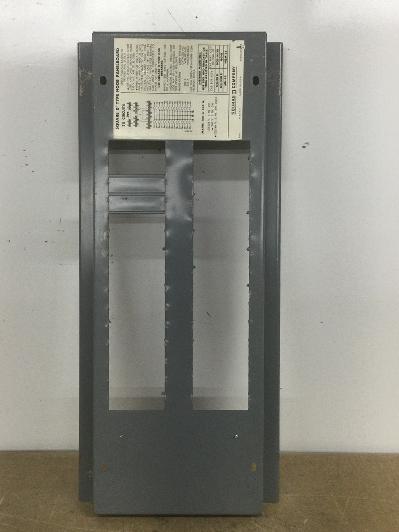 Square D Dead Front Only NQOB-304-2 30 Space 225 Amps 120/208V 3 Phase 4 Wire 120/240(Delta)V 3 Phase 4 Wire 120/240V 3 Phase 3 Wire