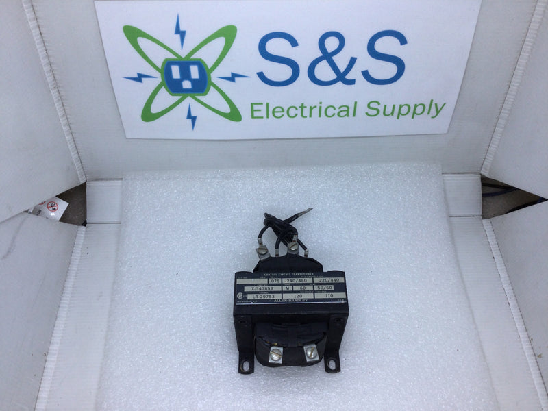 Allen-Bradley X-343858 Control Circuit Transformer Primary 240/480V 220/440V .075KVA