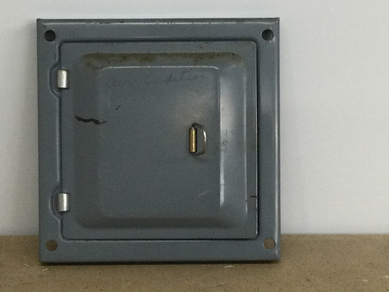 Square D Fuse Cover Only Cat. No. P 2 Series 4 30 Amp 125/250V 2 Circuits 7" x 7"