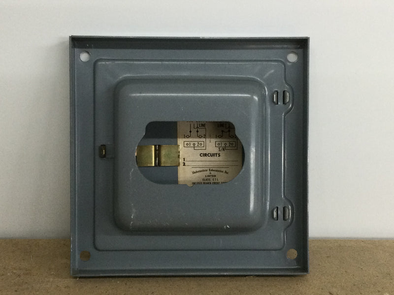 Square D Fuse Cover Only Cat. No. P 2 Series 4 30 Amp 125/250V 2 Circuits 7" x 7"