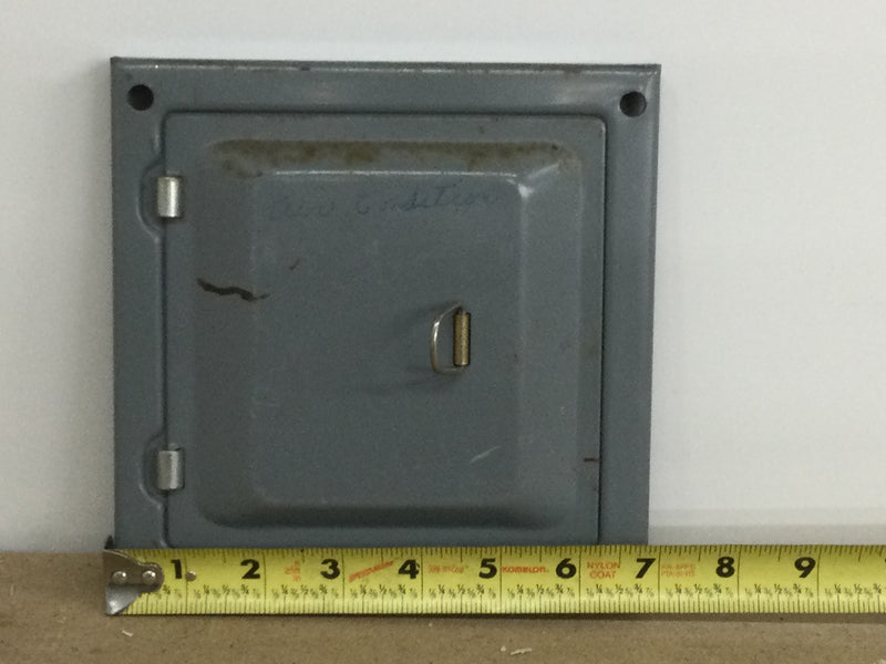 Square D Fuse Cover Only Cat. No. P 2 Series 4 30 Amp 125/250V 2 Circuits 7" x 7"