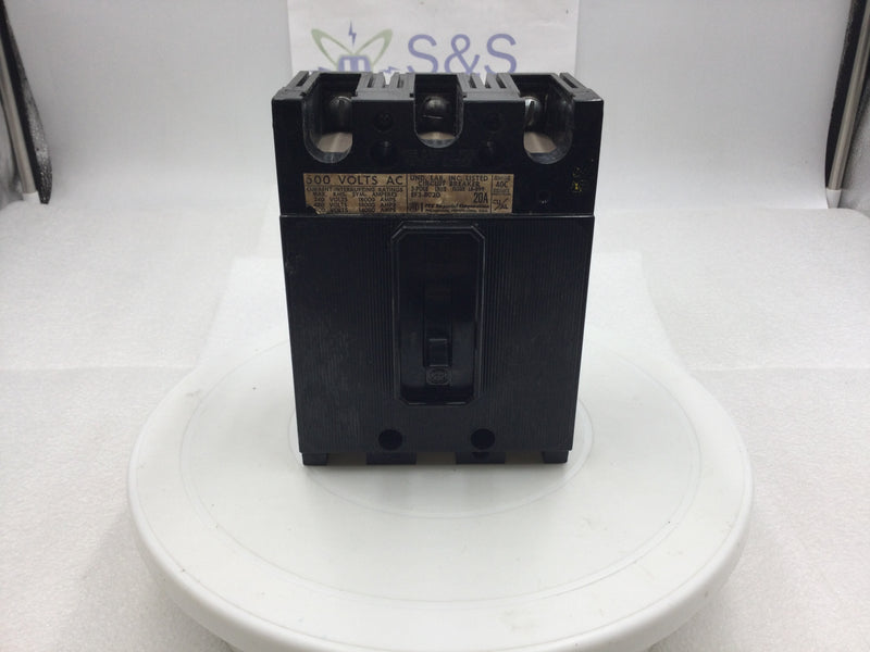 ITE EF3-B020 20 Amp 3 Pole 600V Molded Case Circuit Breaker