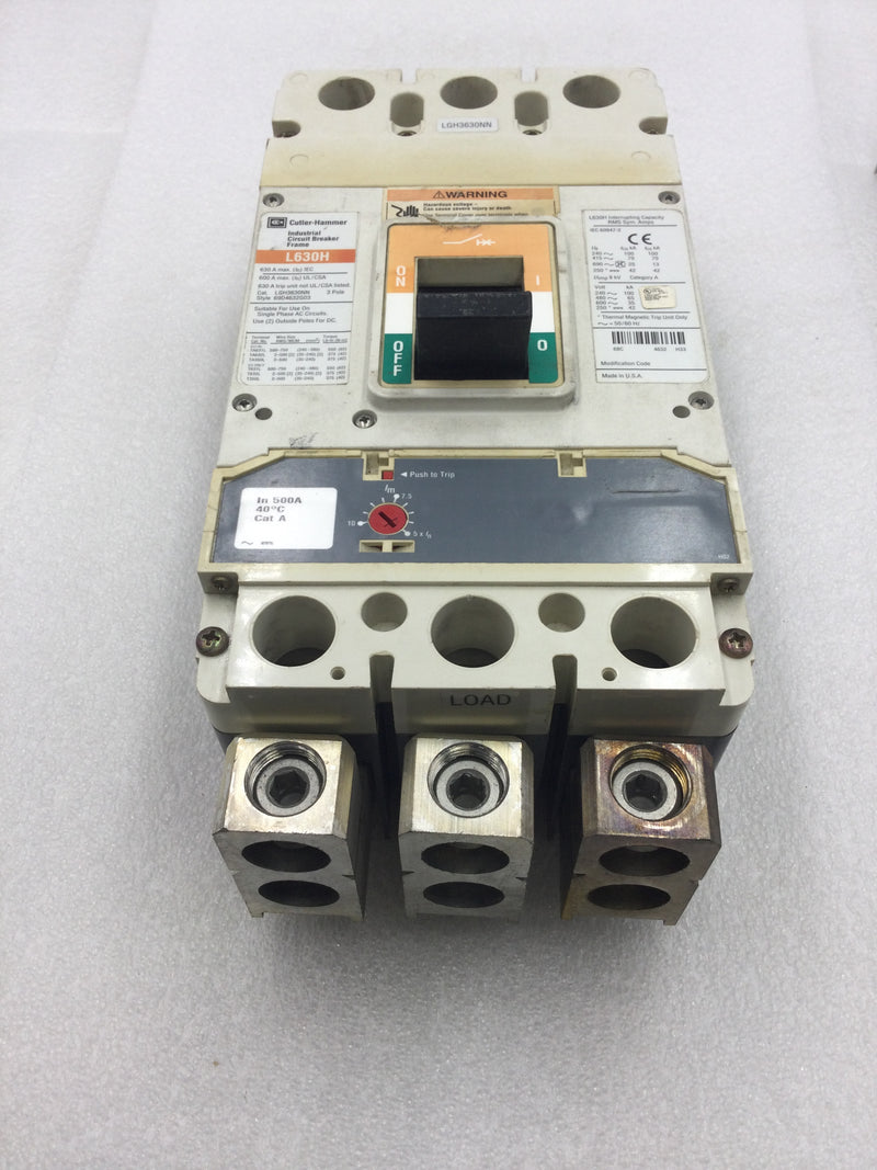 Cutler Hammer LGH3630NN 630 Amp 3 Pole 600V Circuit Breaker