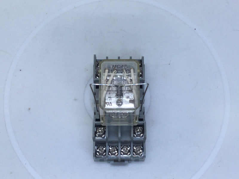 Westinghouse MCS4SST 7 Amp 300V Socket w/ MC4S 120AC Relay