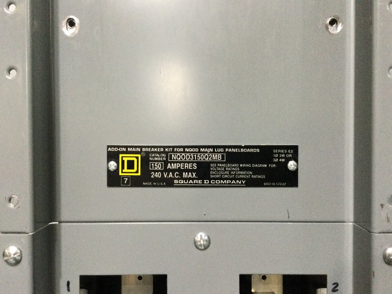 Square D NQOD442L225 225 Amp 3 Phase 4 Wire Series E2 Panelboard 50"x 20" w/o Main Breaker