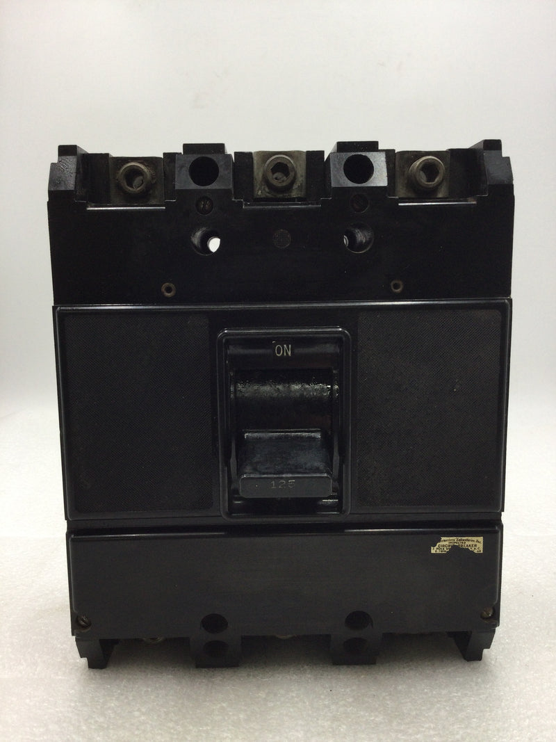 Westinghouse 46A8101G18 125 Amp 3 Pole 600 VAC AB DE-ION Circuit Breaker with Adjustable Trip