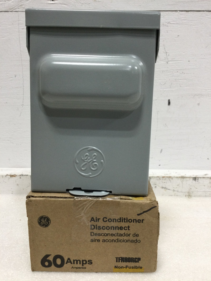 GE General Electric TFN60RCP Non-Fuse Metallic AC Disconnect 60 Amp 240-Volt Switch Box Power Enclosure