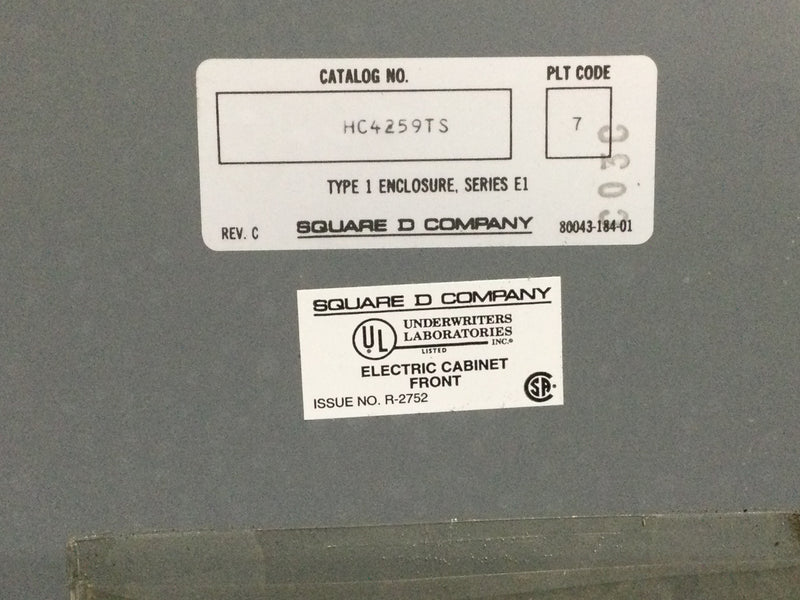 Square D HCW23598 HCW 3 Phase 800 Amp 600Vac I Line MLO Panelboard 59" x 42"