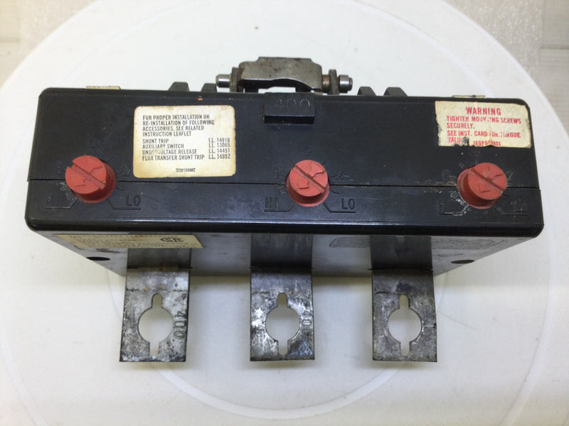 Westinghouse LB3400T 400 Amp 3 Pole 600V Circuit Breaker Trip Unit