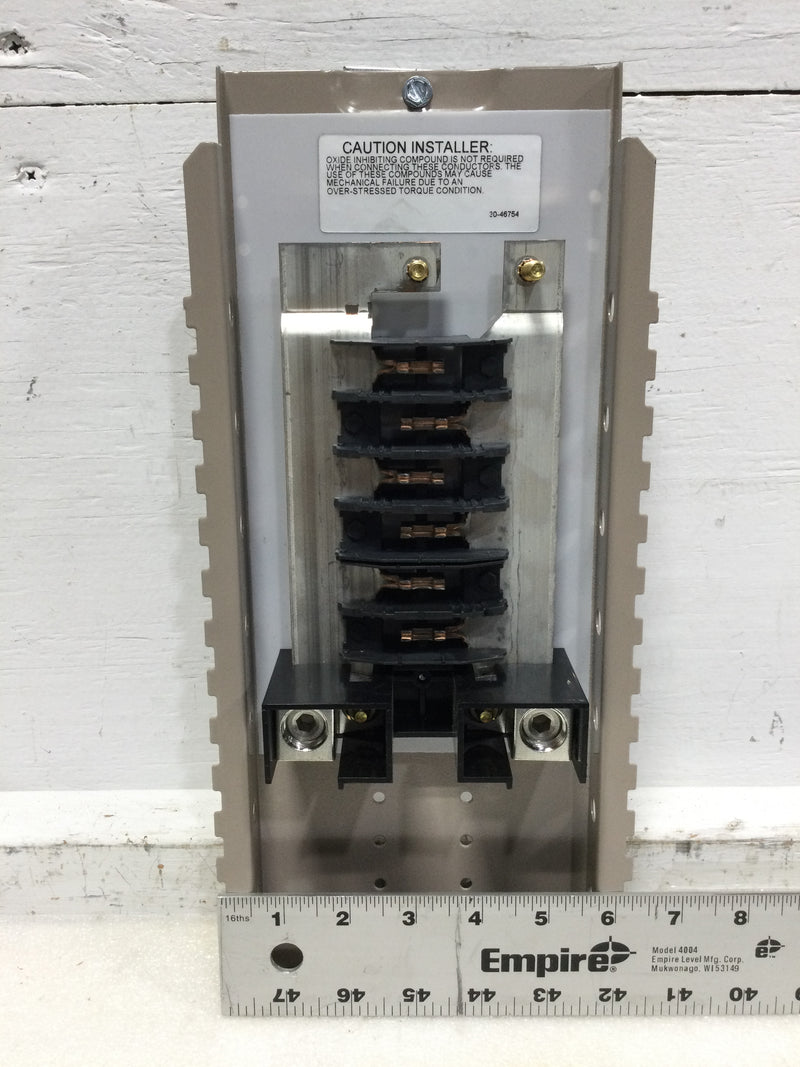 Eaton Cutler Hammer CMB1212P200BTS  200 Amp 12 Space/ 12 Circuit Meter Panel Guts 13 3/4 " x 6 1/4"