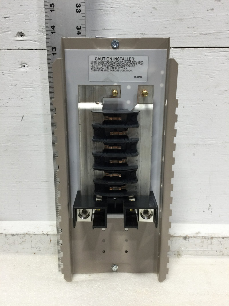 Eaton Cutler Hammer CMB1212P200BTS  200 Amp 12 Space/ 12 Circuit Meter Panel Guts 13 3/4 " x 6 1/4"