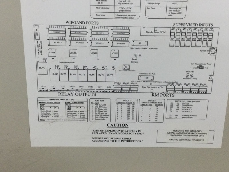 Software House STAR016W-64ANPS 16 Reader Networkable Access Control Panel