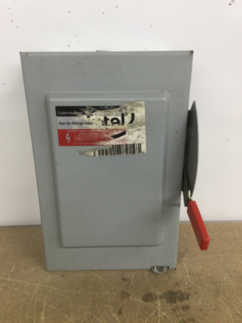 Eaton DG322UGB Single Phase 30A 240VAC Non-Fused General Duty Safety Switch