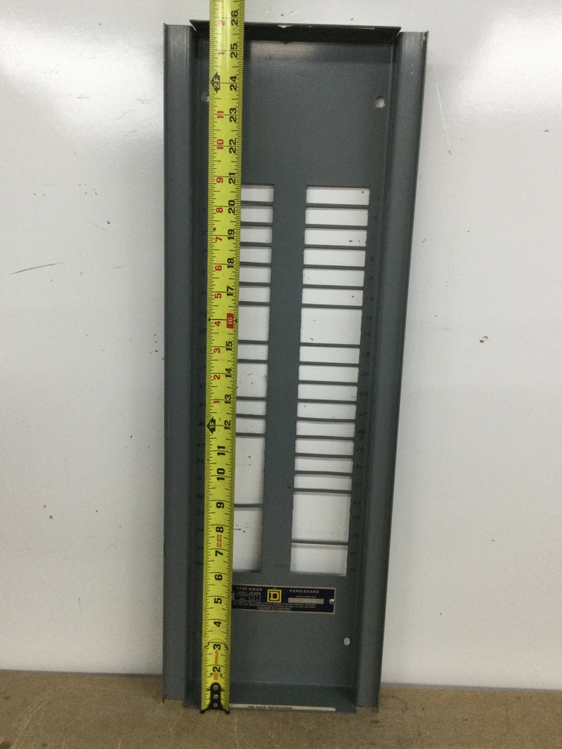 Square D NQOB-11953-3J Dead Front Only 42 Space 225 Amp 120/208V 3 Phase 4 Wire 120/240V 3 Phase 3 Wire 25 3/4" x 8 3/4"