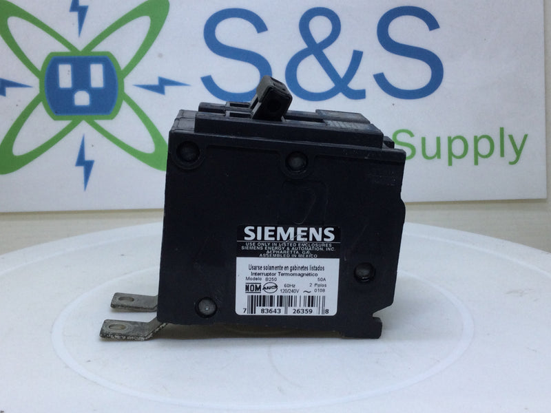 Siemens ITE B250 50 Amp 2 Pole 120/240v Bolt On Type BL Circuit Breaker