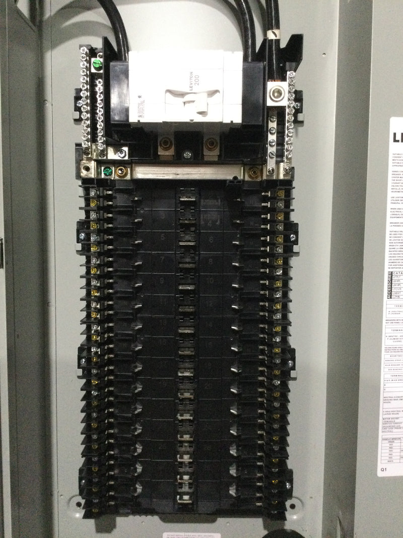 Leviton LP320-MC 200 Amp 30-Space Outdoor Load Center Meter Main Combo with Main Breaker