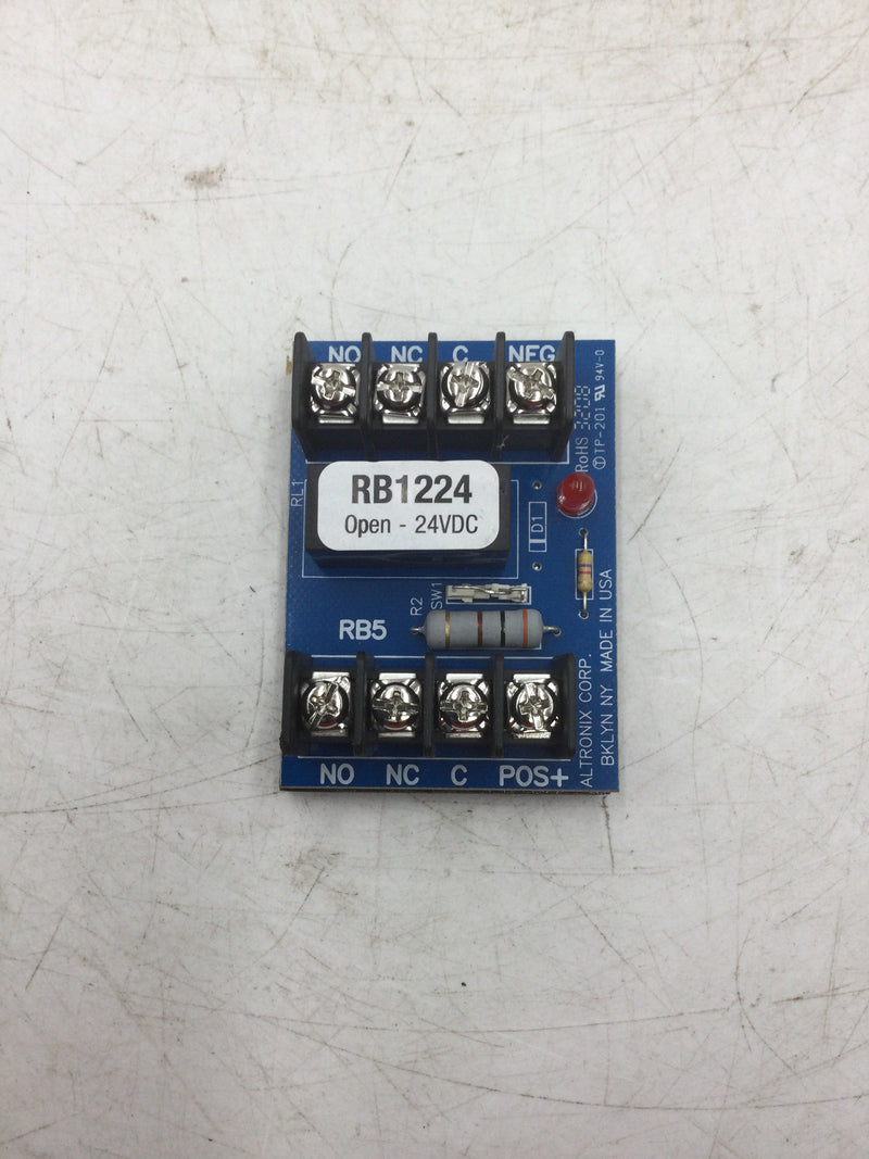 Altronix RB1224 Low Voltage Relay Module 12/24 VDC 75 MA DPDT