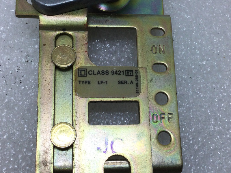 Square D Class 9421 Type LF-1 Ser. A Circuit Breaker Operating Mechanism Handle Included Class 9421 LH-3 Ser. A