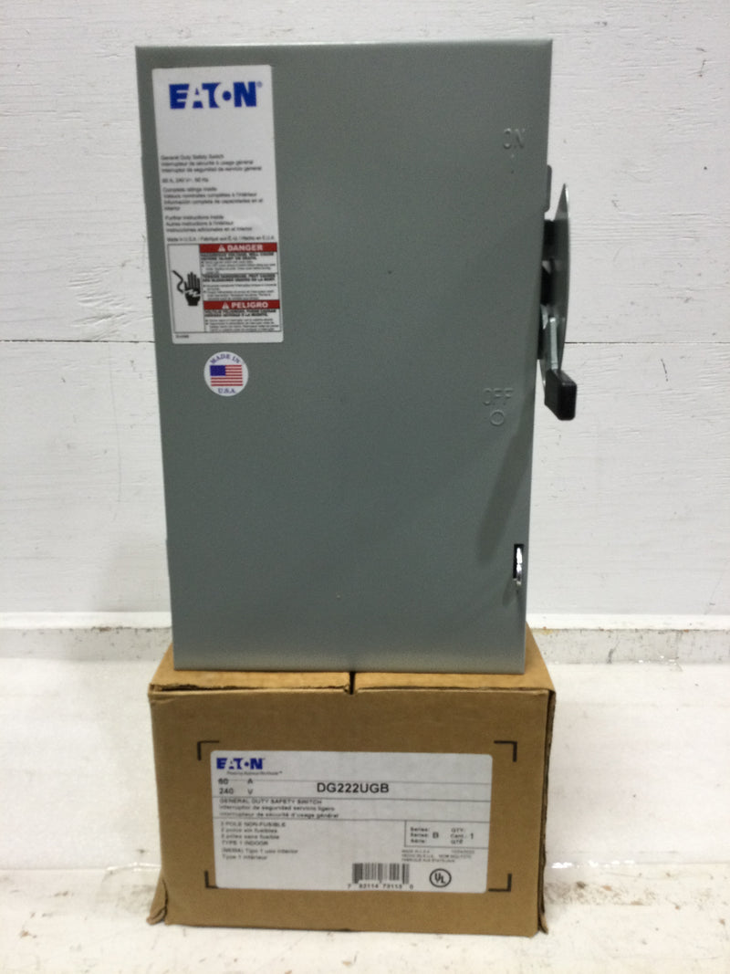 Eaton DG222UGB 60 Amp non-fusible safety switch