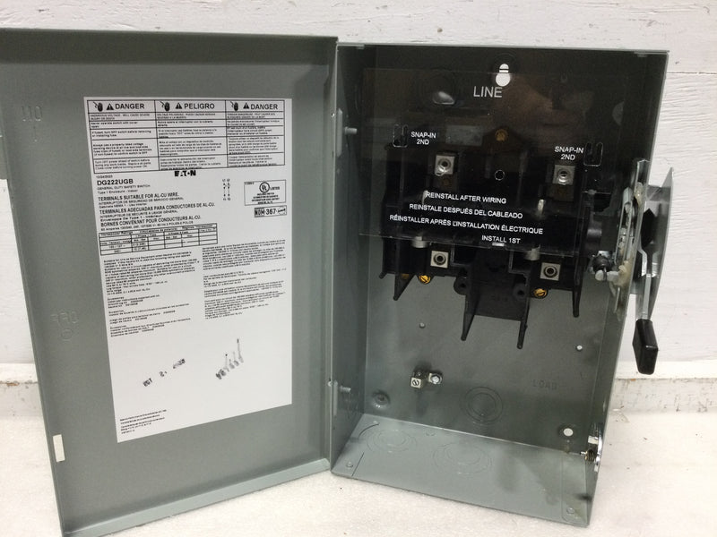 Eaton DG222UGB 60 Amp non-fusible safety switch