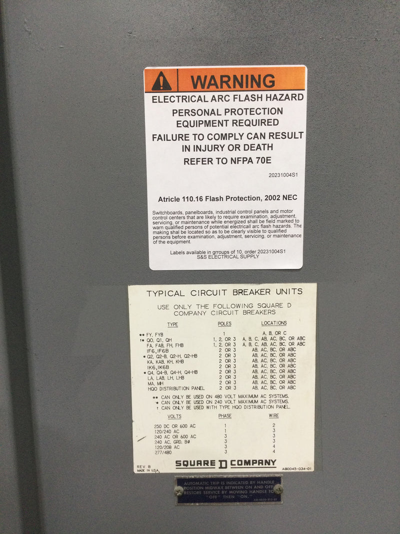 Square D 42-04398-1 2000 Amp MLO  277/480V 3 Phase 4 Wire I-line Switchboard