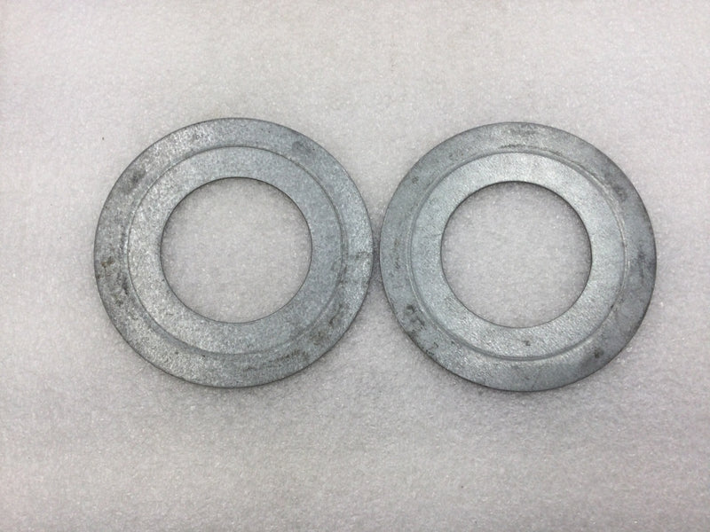 (Lot of 2) 4" to 2" Galvanized Steel Conduit Reducing Washer (Washers)