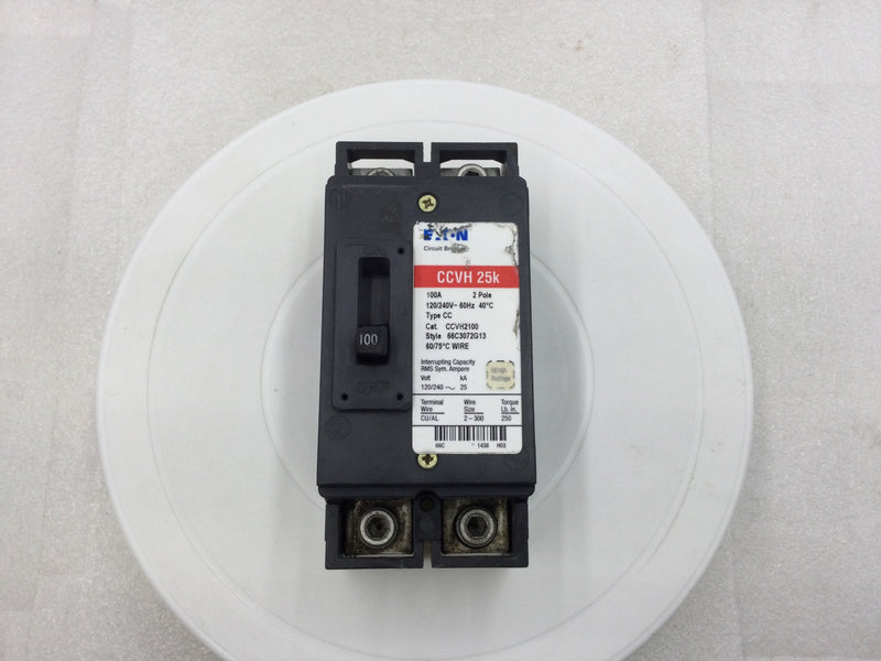 Eaton CCVH2100 100 Amp 2 Pole 120/240V 25kA Type CCV Tenant Main Circuit Breaker