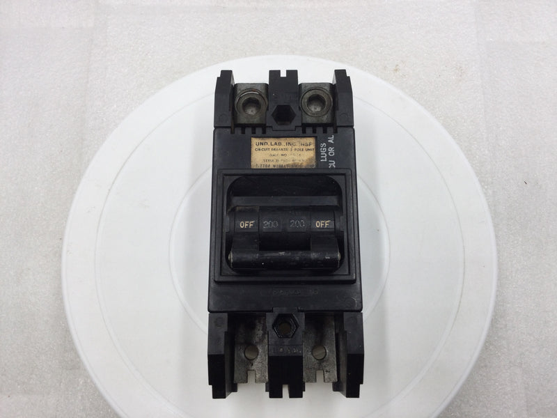Murray E-7704 200 Amp 2 Pole Type EG-86 Style D Circuit Breaker