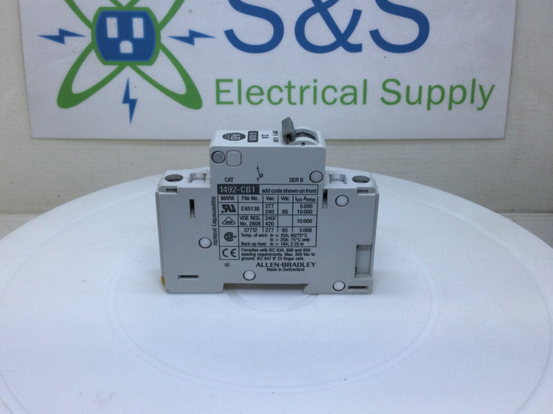 Allen Bradley 1492-CB1-G020 2 Amp 1 Pole 277V Circuit Breaker