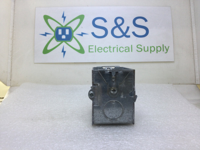 Eaton/Crouse Hinds Single Gang Metal Cut-In Box 2" W X 3" T X 2 1/2" D with 1/2" Knockouts