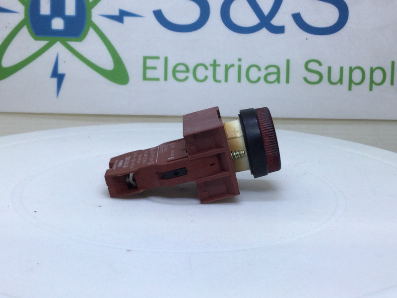 Siemens 3SB14 00-2A Indicator Light w/ Red Light