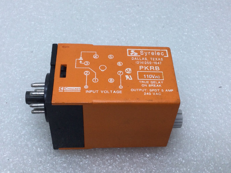 Crouzet PKRB Time Delay Relay 110VAC